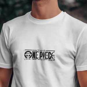 One Piece  Regular Fit White T-Shirt