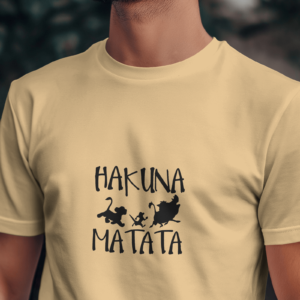 Hakuna Matata Regular Fit Beige T-Shirt